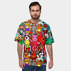 Футболка оверсайз мужская ROBLOX PIGGY, цвет: 3D-принт — фото 2