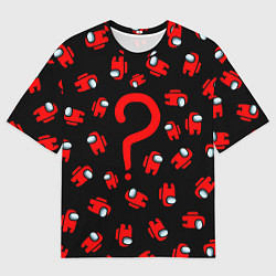 Мужская футболка оверсайз Among us, Who?