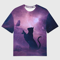 Футболка оверсайз мужская Star Cat, цвет: 3D-принт