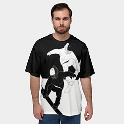 Футболка оверсайз мужская Сноубордисты, цвет: 3D-принт — фото 2