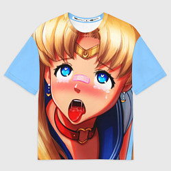 Футболка оверсайз мужская SAILOR MOON AHEGAO, цвет: 3D-принт