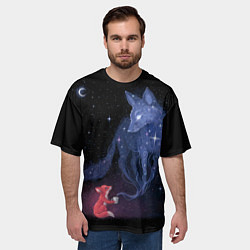 Футболка оверсайз мужская Лиса и ее дух, цвет: 3D-принт — фото 2
