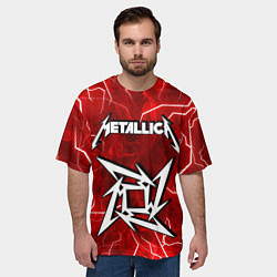 Футболка оверсайз мужская METALLICA, цвет: 3D-принт — фото 2