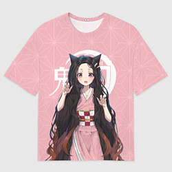 Футболка оверсайз мужская Nezuko, цвет: 3D-принт