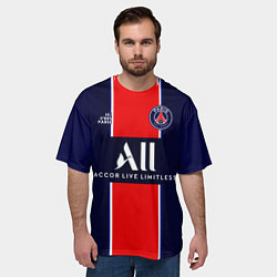 Футболка оверсайз мужская PSG домашняя сезон 2021, цвет: 3D-принт — фото 2