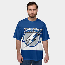 Футболка оверсайз мужская TAMPA BAY LIGHTING, цвет: 3D-принт — фото 2