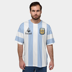 Футболка оверсайз мужская Diego Maradona 10 Автограф, цвет: 3D-принт — фото 2