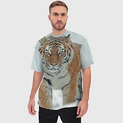 Футболка оверсайз мужская Тигр, цвет: 3D-принт — фото 2
