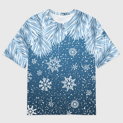Футболка оверсайз мужская Снежное Настроенние, цвет: 3D-принт