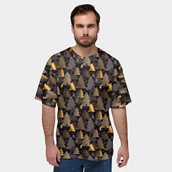 Футболка оверсайз мужская Ёлочки, цвет: 3D-принт — фото 2