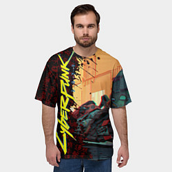 Футболка оверсайз мужская Киберпанк, цвет: 3D-принт — фото 2