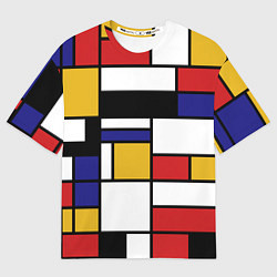 Футболка оверсайз мужская Color blocking, цвет: 3D-принт