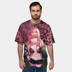 Футболка оверсайз мужская Zero Two, цвет: 3D-принт — фото 2