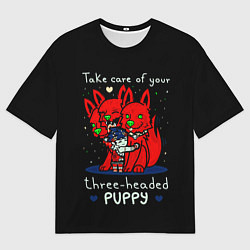 Мужская футболка оверсайз Hades Загрей и милый цербер