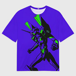 Мужская футболка оверсайз Евангилион