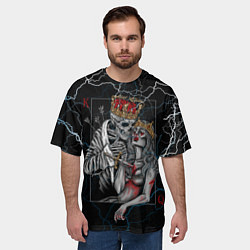 Футболка оверсайз мужская The Skull King and Queen, цвет: 3D-принт — фото 2