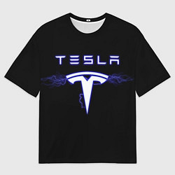 Футболка оверсайз мужская TESLA, цвет: 3D-принт