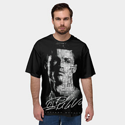 Футболка оверсайз мужская Кристиано Рональдо автограф, цвет: 3D-принт — фото 2