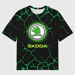 Футболка оверсайз мужская SKODA, цвет: 3D-принт