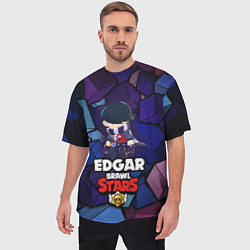 Футболка оверсайз мужская BRAWL STARS EDGAR, цвет: 3D-принт — фото 2