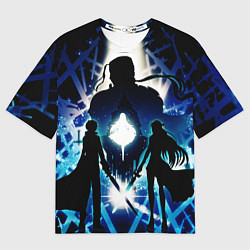 Футболка оверсайз мужская Sword Art Online Кирито Асуна, цвет: 3D-принт