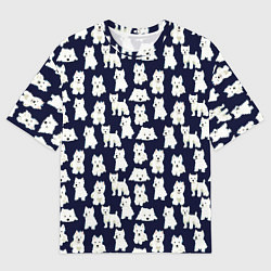 Мужская футболка оверсайз Собаки Пушистики