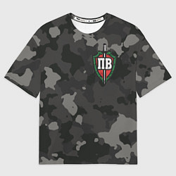 Футболка оверсайз мужская Пограничные войска, цвет: 3D-принт