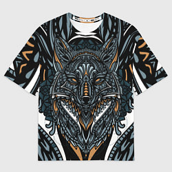 Футболка оверсайз мужская Рисунок лиса, цвет: 3D-принт