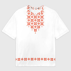 Футболка оверсайз мужская Белорусская вышиванка, цвет: 3D-принт