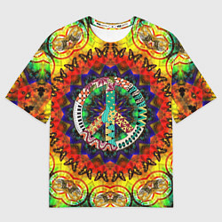 Футболка оверсайз мужская Хиппи, цвет: 3D-принт