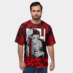 Футболка оверсайз мужская Клинок рассекающий демонов, цвет: 3D-принт — фото 2