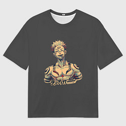 Футболка оверсайз мужская Сукуна, цвет: 3D-принт