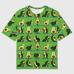 Мужская футболка оверсайз Авокадо Зарядка