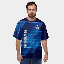 Футболка оверсайз мужская Nissan, цвет: 3D-принт — фото 2