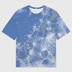 Мужская футболка оверсайз Летающие треугольники