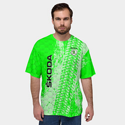 Футболка оверсайз мужская SKODA, цвет: 3D-принт — фото 2