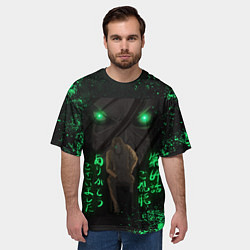 Футболка оверсайз мужская Эрен Йегер АТАКА ТИТАНОВ, цвет: 3D-принт — фото 2