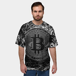 Футболка оверсайз мужская БИТКОИН BITCOIN, цвет: 3D-принт — фото 2