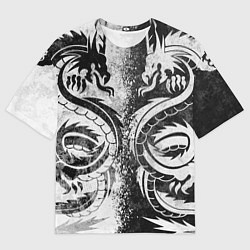 Мужская футболка оверсайз ДРАКОНЫ DRAGONS