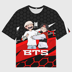 Футболка оверсайз мужская BTS, цвет: 3D-принт