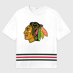 Мужская футболка оверсайз Чикаго Блэкхокс Форма1