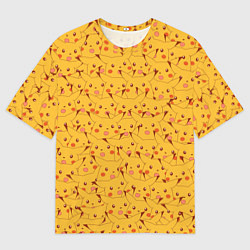 Футболка оверсайз мужская Пикачу, цвет: 3D-принт