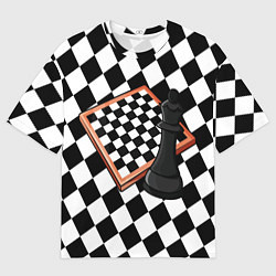 Мужская футболка оверсайз Шахматы