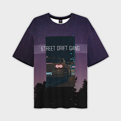 Футболка оверсайз мужская Street Drift Gang Дрифт, цвет: 3D-принт