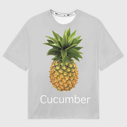 Футболка оверсайз мужская Pineapple cucumber, цвет: 3D-принт