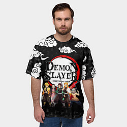 Футболка оверсайз мужская КЛИНОК, РАССЕКАЮЩИЙ ДЕМОНОВ, цвет: 3D-принт — фото 2