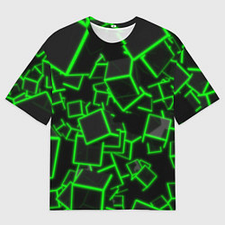 Футболка оверсайз мужская Cyber cube, цвет: 3D-принт