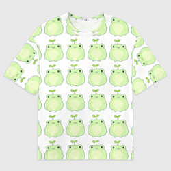 Мужская футболка оверсайз Лягушки-росточки