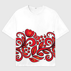 Мужская футболка оверсайз ХОХЛОМА