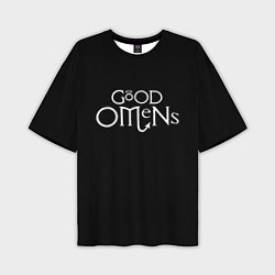 Мужская футболка оверсайз GOOD OMENS БЛАГИЕ ЗНАМЕНИЯ КРЫЛЬЯ